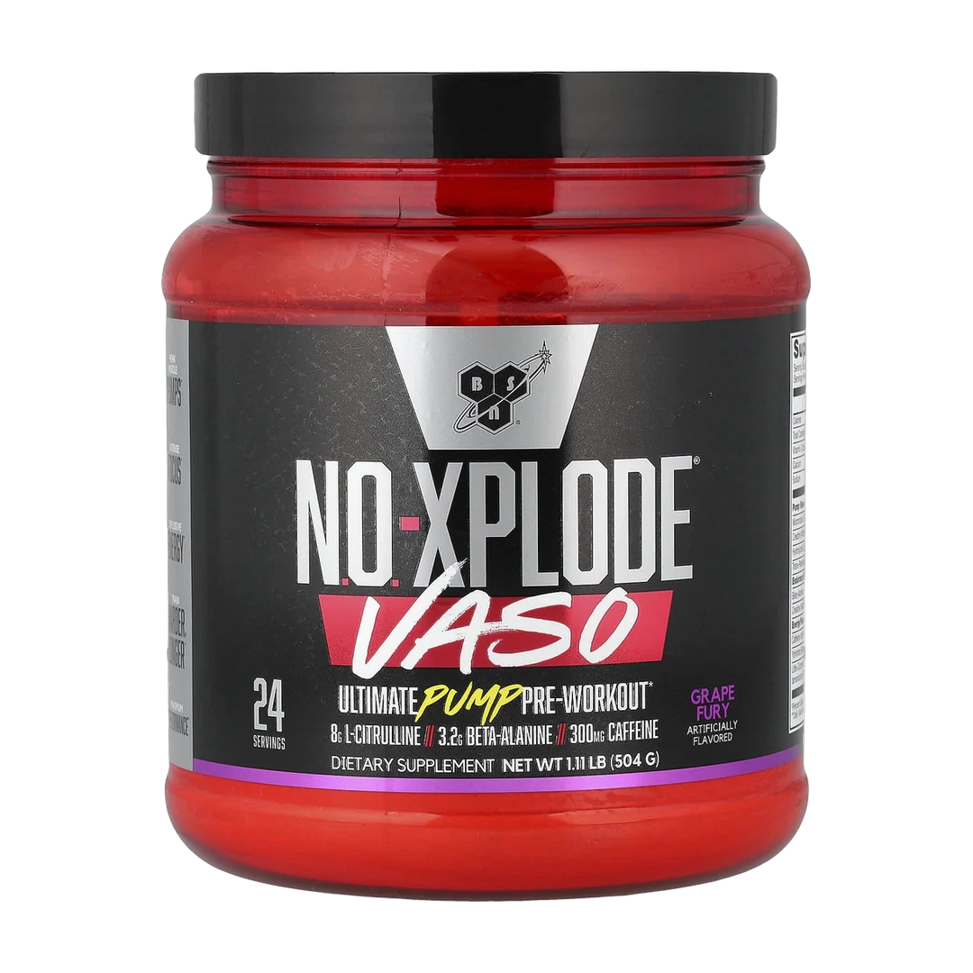 BSN, No-Xplode® VASO, Ultimate Pump Pre-Workout, Grape Fury, 1.11 lb (504 g)