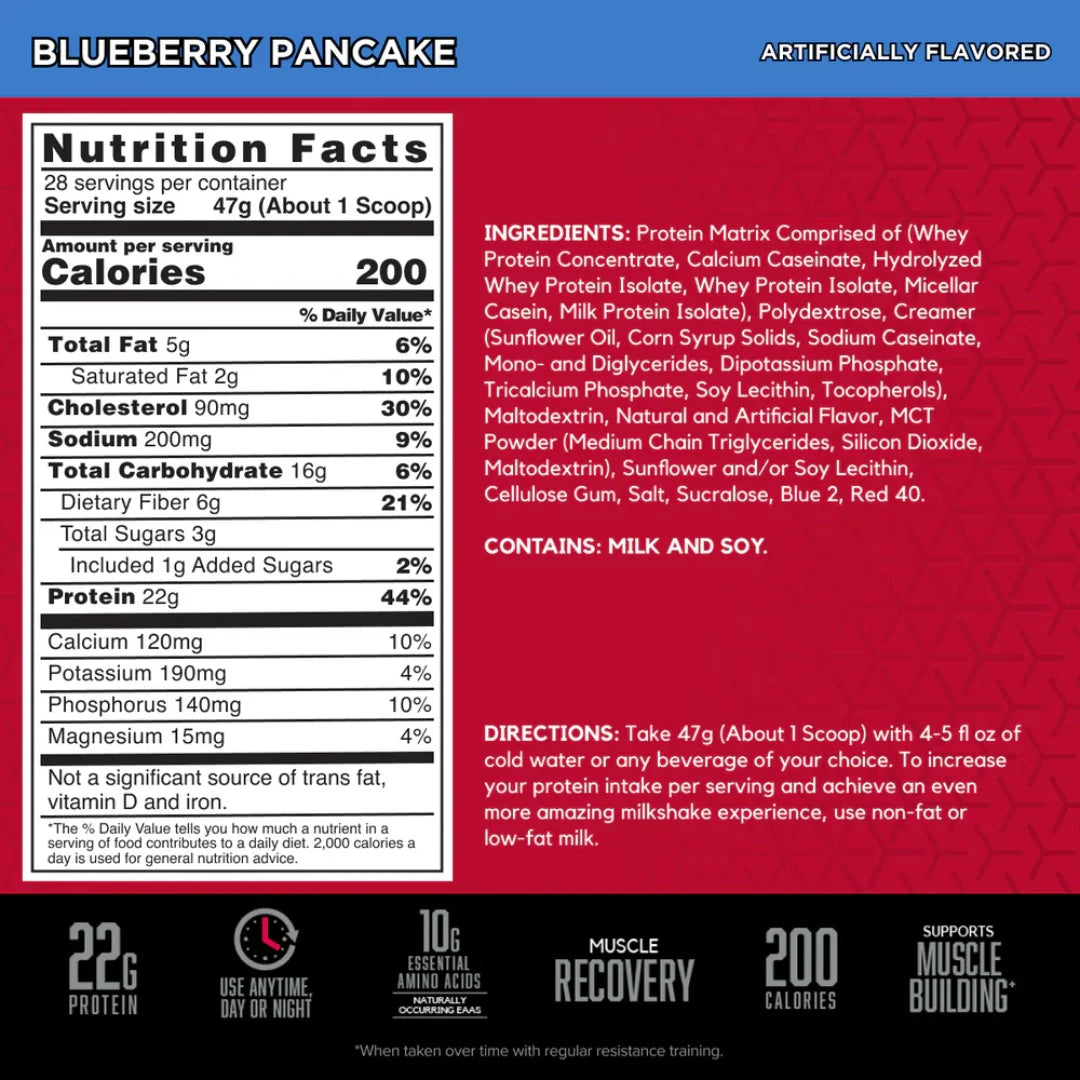 BSN, Syntha-6®, Protein Powder Drink Mix, Blueberry Pancake, 2.91 lb (1.32 kg)