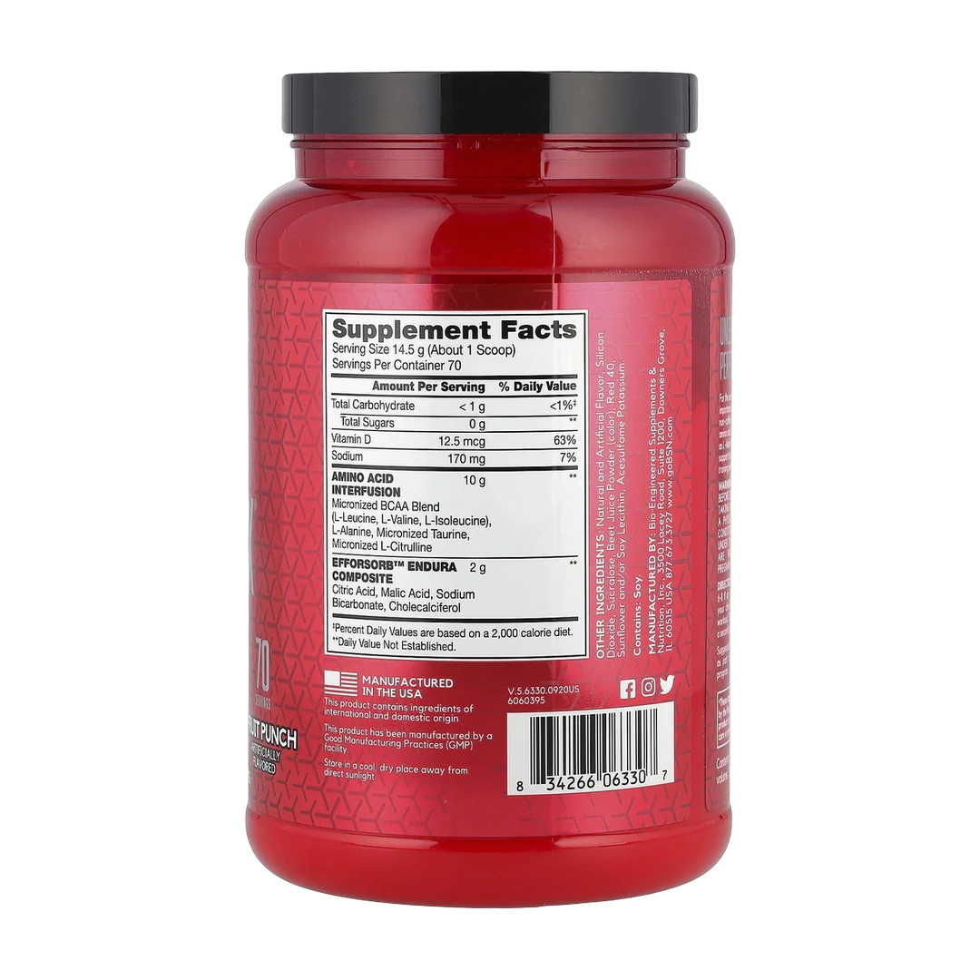BSN, AminoX®, Endurance & Recovery, Fruit Punch, 2.24 lb (1.02 kg)