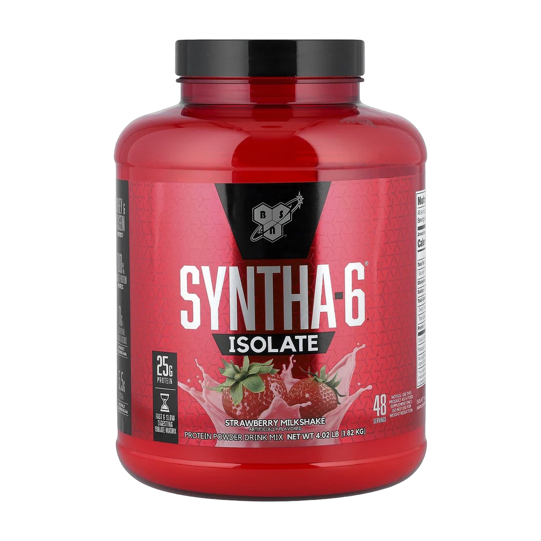 BSN, Syntha-6® Isolate, Protein Powder Drink Mix, Strawberry Milkshake, 4.02 lbs (1.82 kg)