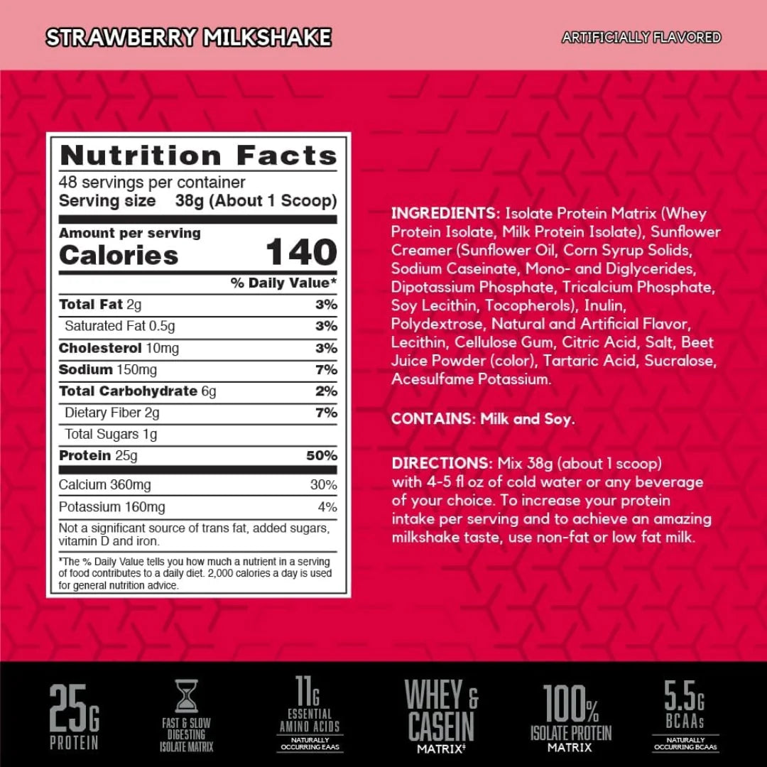 BSN, Syntha-6® Isolate, Protein Powder Drink Mix, Strawberry Milkshake, 4.02 lbs (1.82 kg)