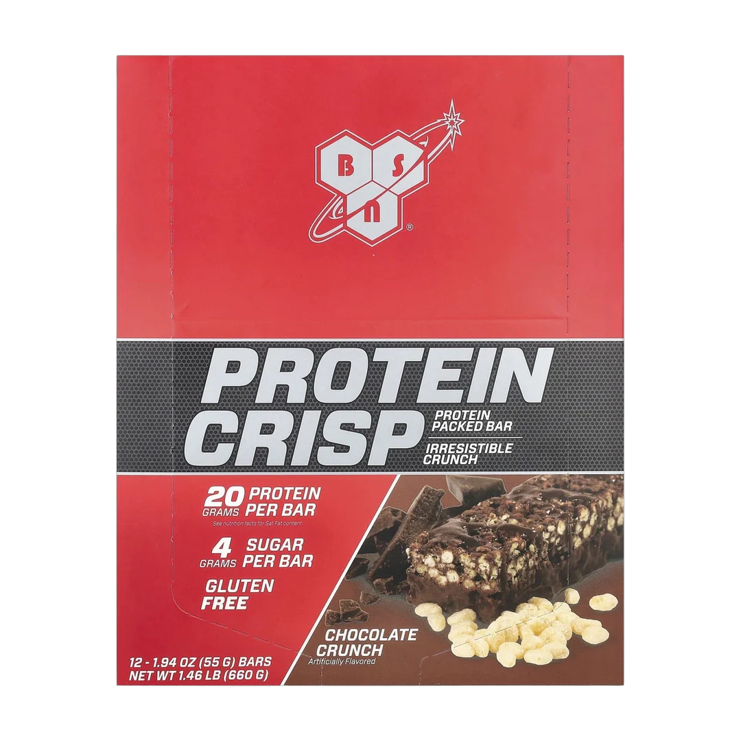 BSN, Protein Crisp, Chocolate Crunch, 12 Bars, 1.94 oz (55 g) Each