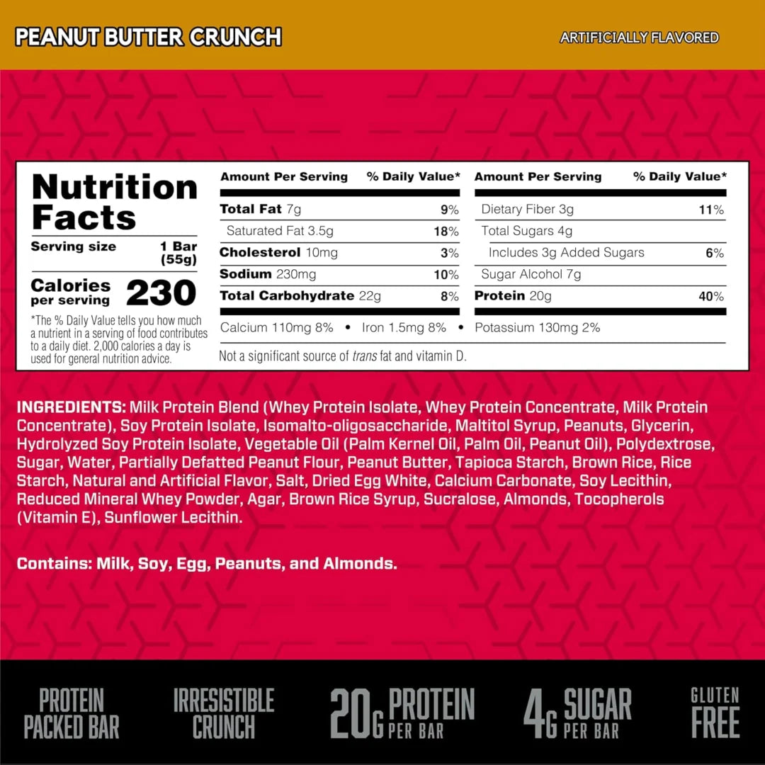 BSN, Protein Crisp, Peanut Butter Crunch, 12 Bars, 1.94 oz (55 g) Each