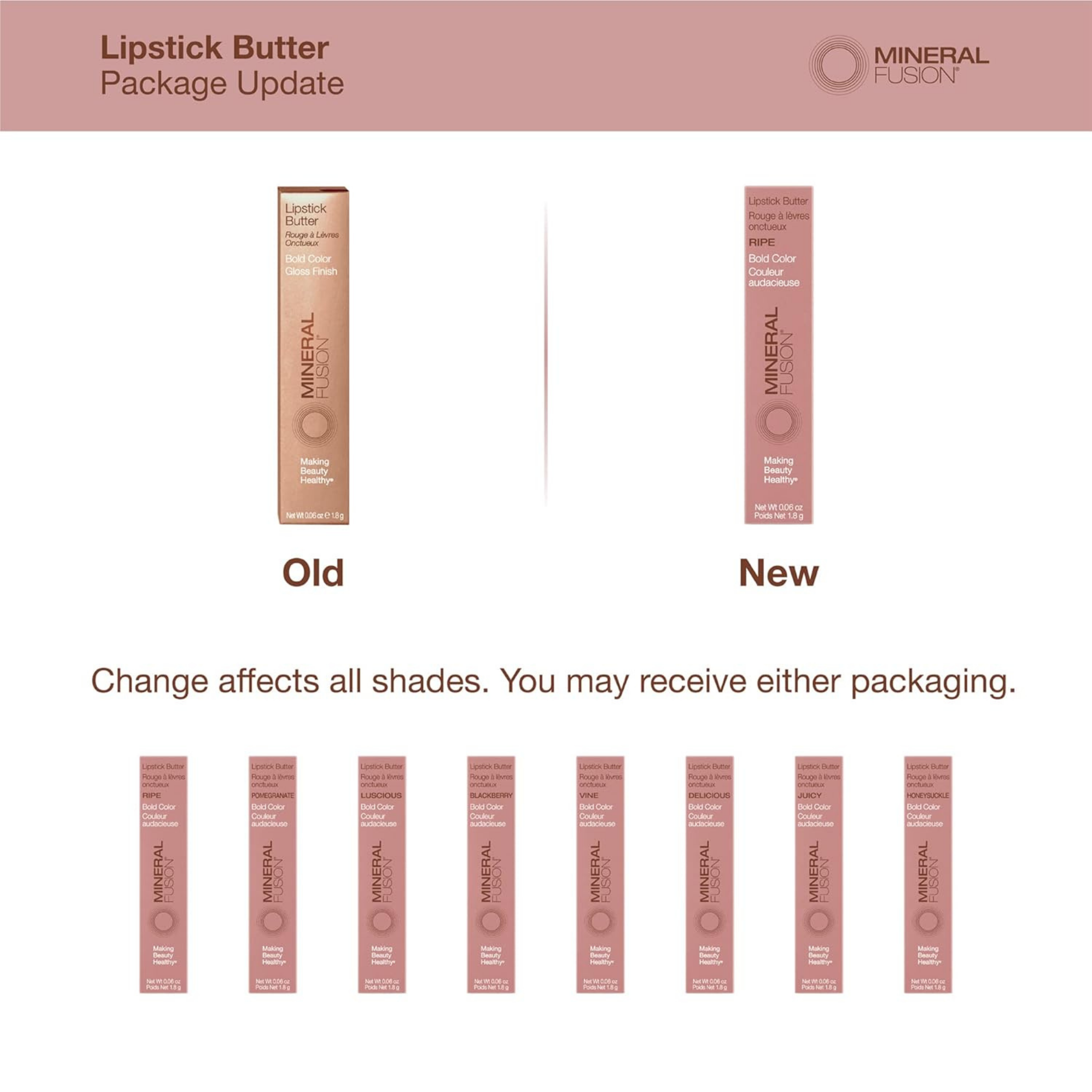 Mineral Fusion, Lipstick, Butter Luscious