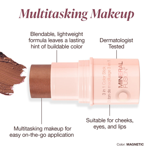 Mineral Fusion, 3-In-1 Color Stick, Magnetic