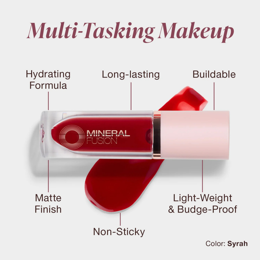 Mineral Fusion, 2-in-1 Lip & Cheek Stain Syrah