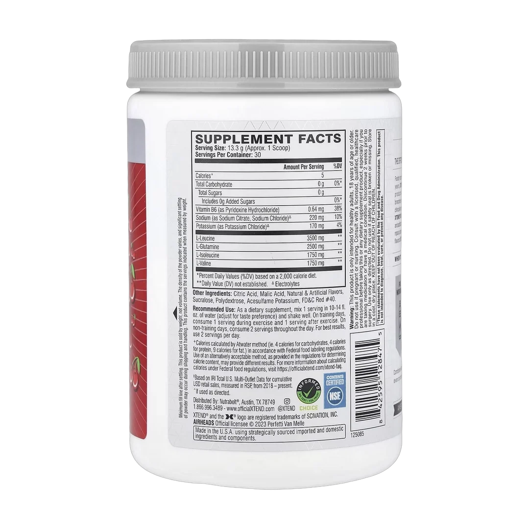 XTEND, 7G BCAA, Air Heads® Cherry, 14 oz (399 g)