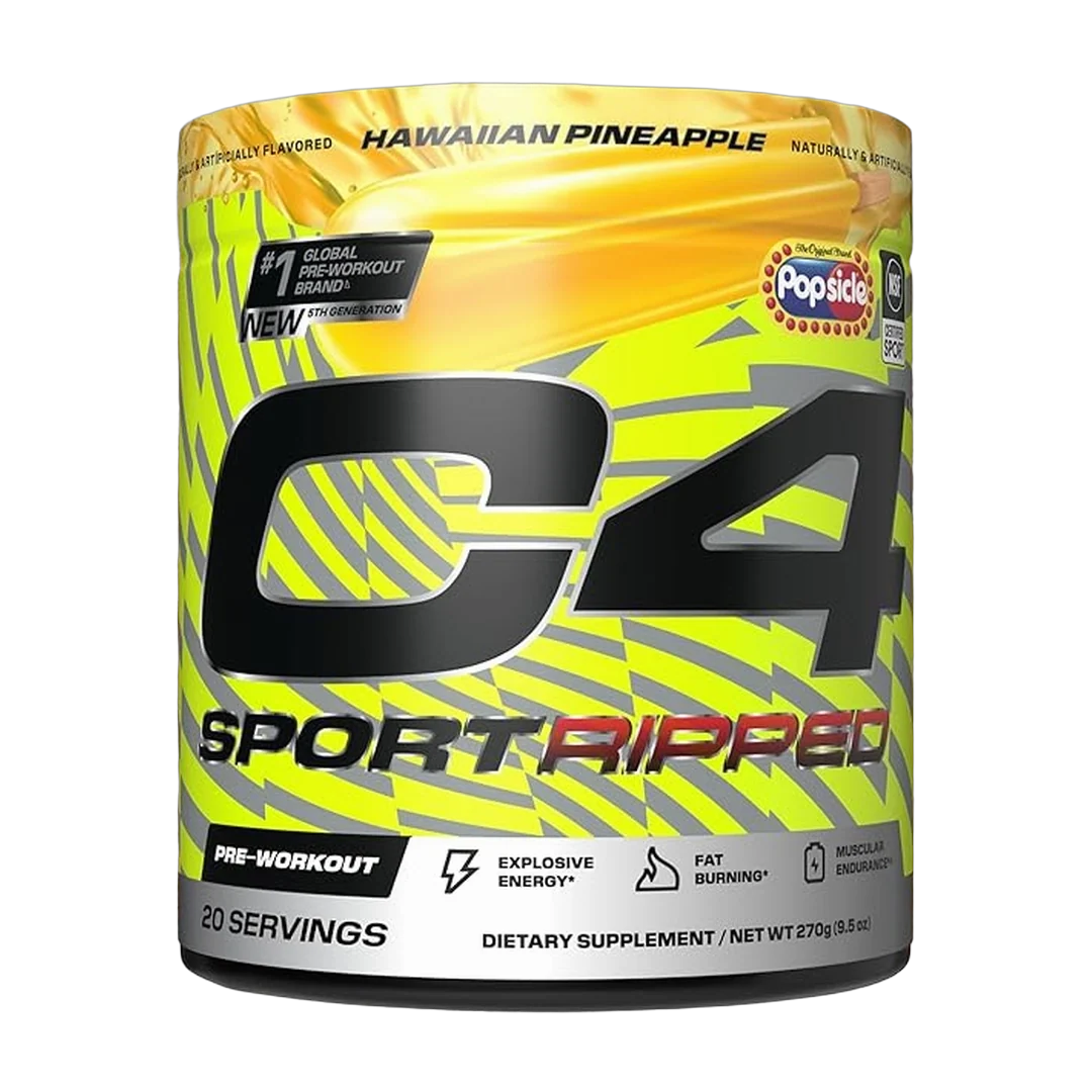 C4 / Cellucor, C4® Sport Ripped, Pre-Workout, Popsicle®, Hawaiian Pineapple, 9.5 oz (270 g)