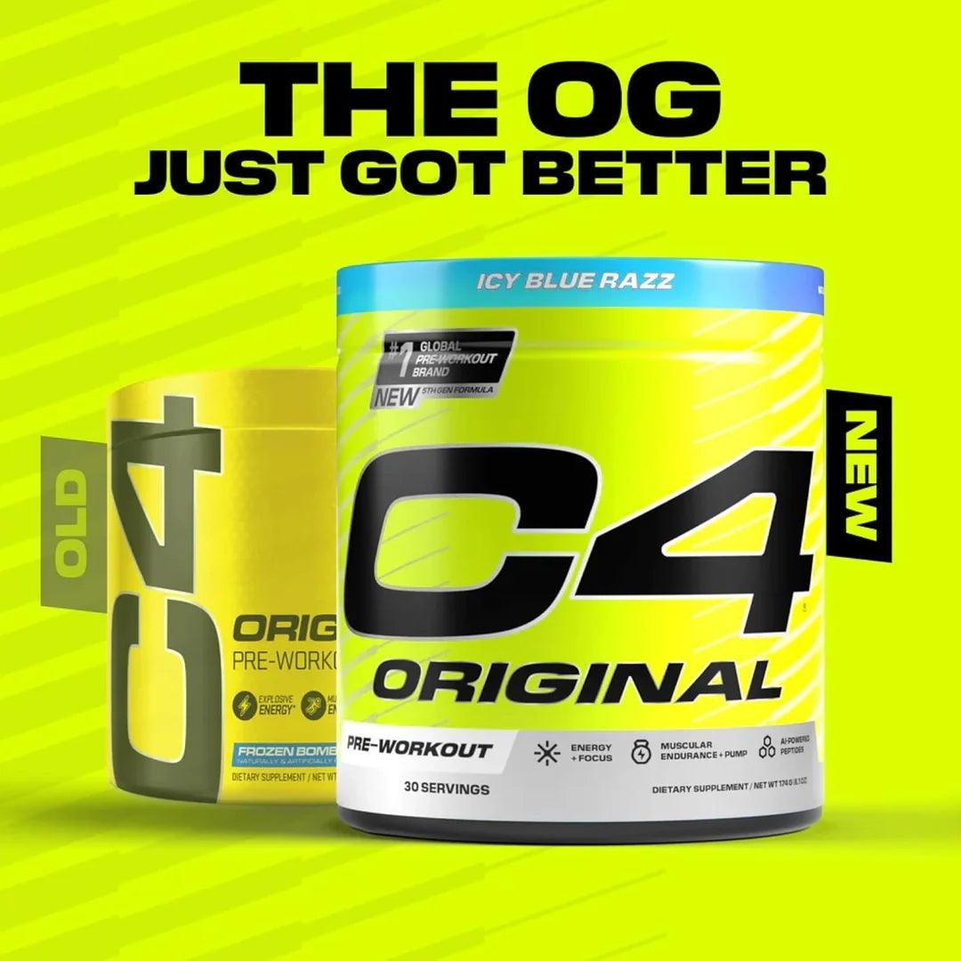 C4 / Cellucor C4® Original, Pre-Workout, Icy Blue Razz, 9.4 oz (267 g)
