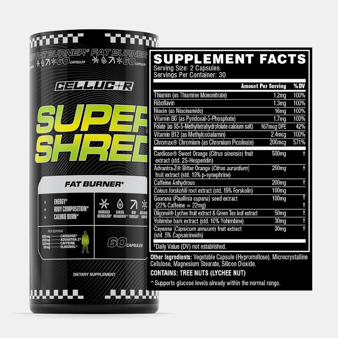 C4 / Cellucor, Super Shred, Fat Burner, 60 Capsules