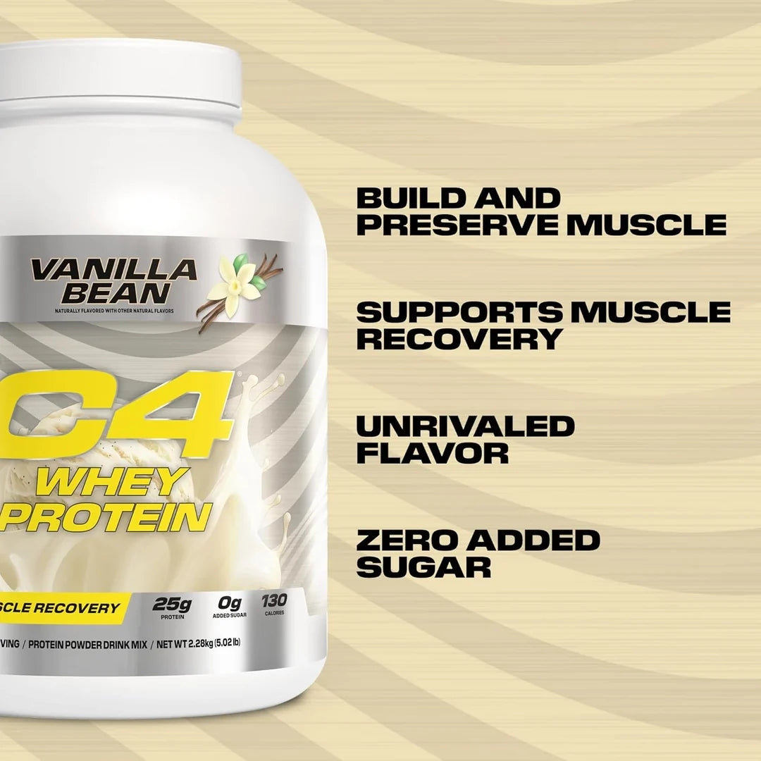 C4 / Cellucor, C4® Whey Protein, Vanilla Bean, 5.02 lb (2.28 kg)