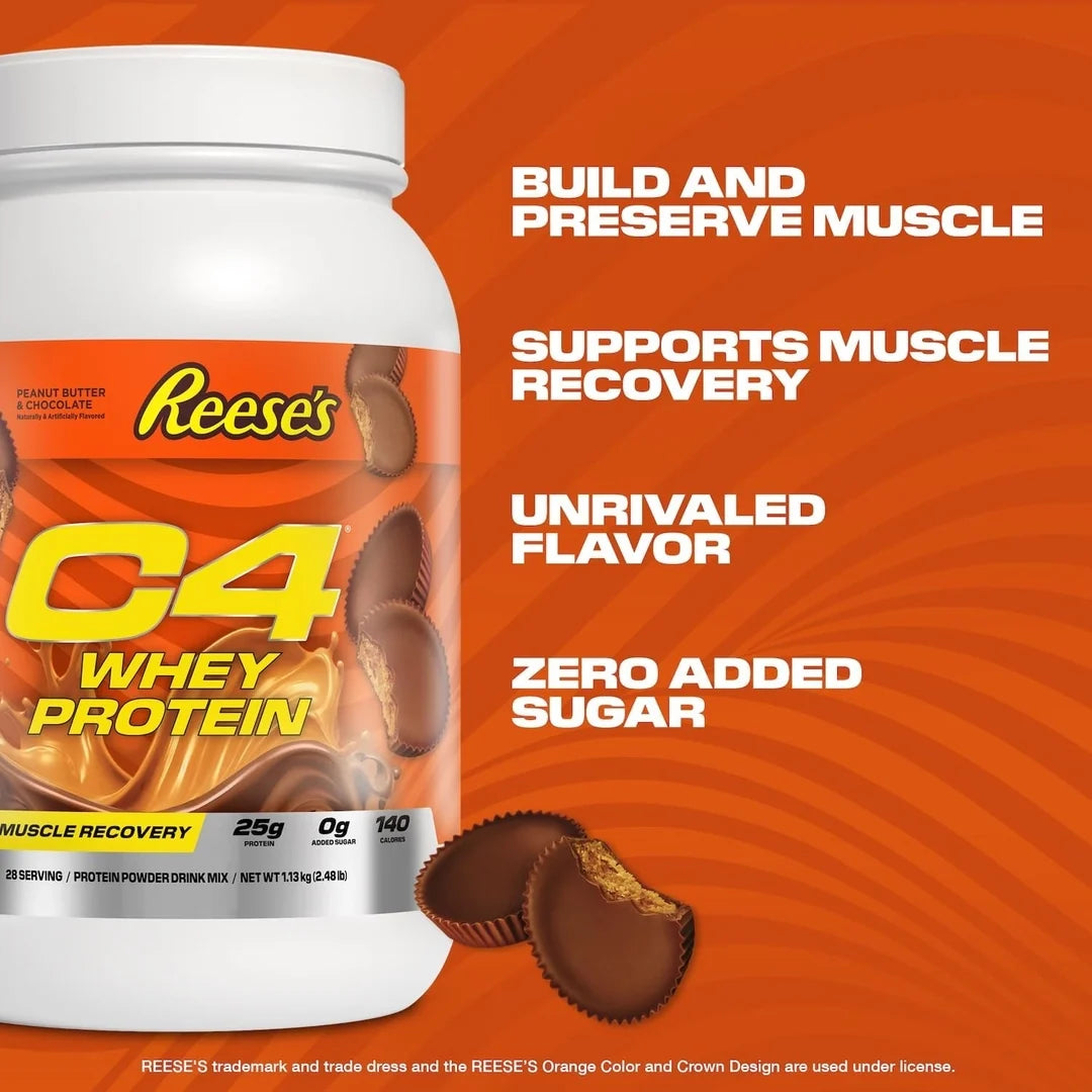 C4 / Cellucor, C4® Whey Protein, Reese's Peanut Butter & Chocolate, 2.48 lb (1.13 kg)
