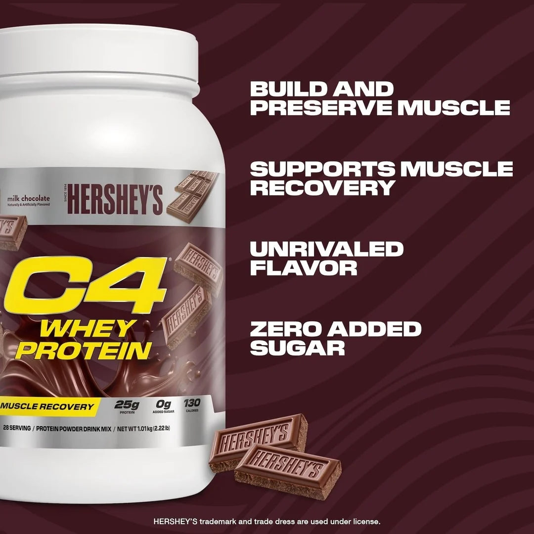 C4 / Cellucor, C4® Whey Protein, Hershey's Milk Chocolate , 2.22 lb (1.01 kg)