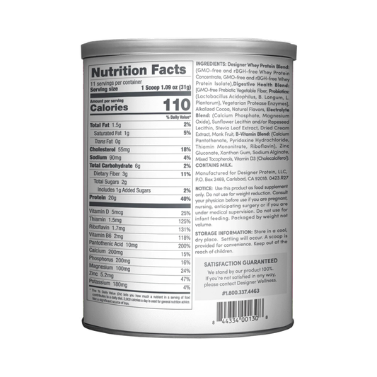 Designer Wellness, Designer Whey, Natural 100% Whey Protein Powder, Gourmet Chocolate, 12 oz, 340 g