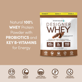 Designer Wellness, Designer Whey, 100% Whey Protein Powder with Probiotics, Gourmet Chocolate, 908 g