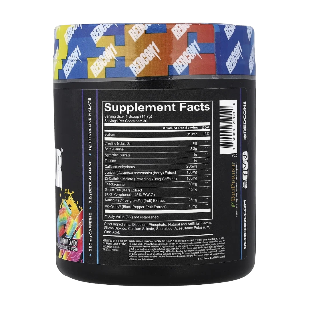 Redcon1, Total War®, Pre-Workout, Rainbow Candy, 15.56 oz (441 g)