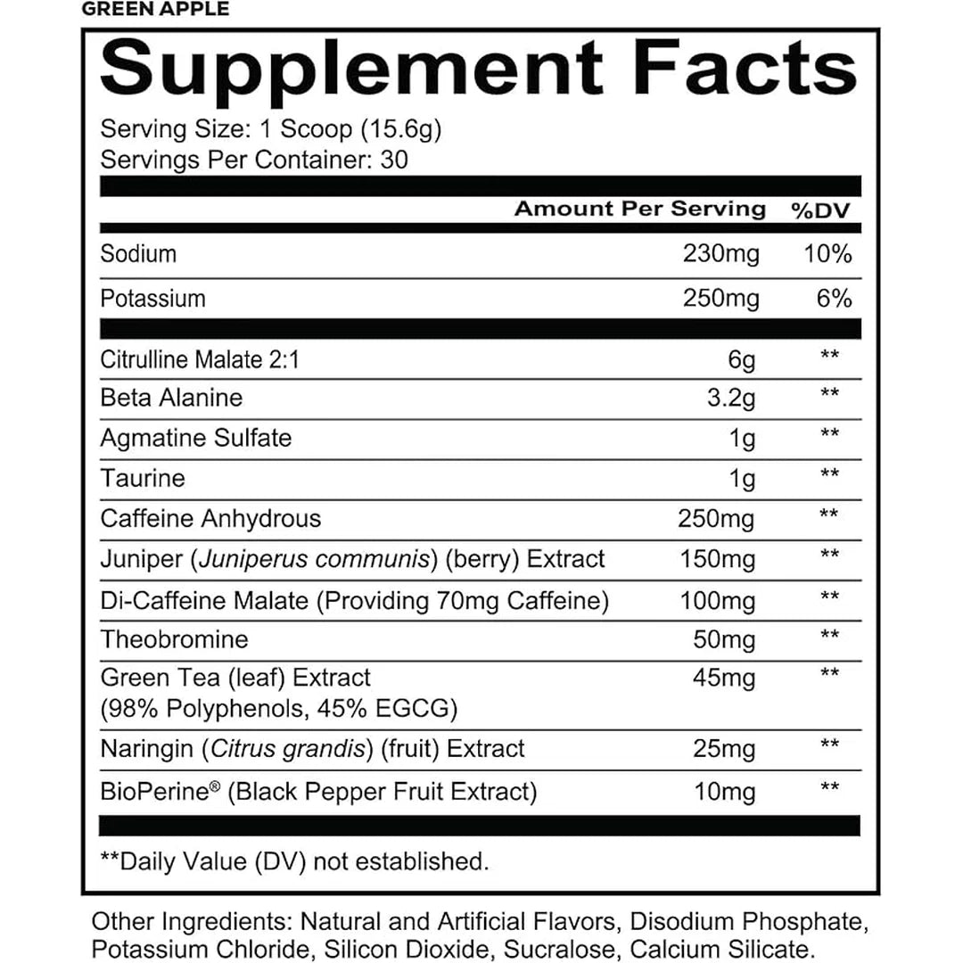 Redcon1, Total War, Pre-Workout, Green Apple, 15.66 oz (444 g)