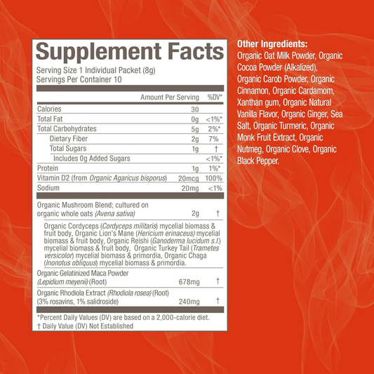 Om Mushrooms, Mushroom Morning Blend, 10 Packets, 8 g Each