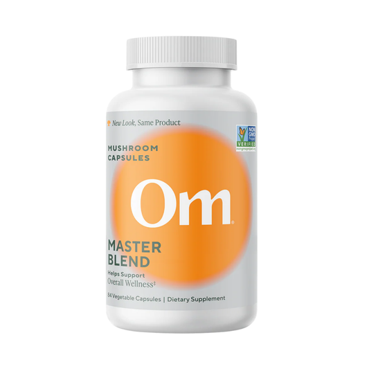 Om Mushrooms, Master Blend Mushroom Capsules, 84 Vegetable Capsules