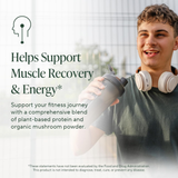 Om Mushrooms, Master Blend, Plant Protein, Creamy Vanilla, 10 Packets, 32 g Each