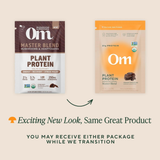 Om Mushrooms, Master Blend, Plant Protein, Creamy Chocolate, 10 Packets , 34 g Each