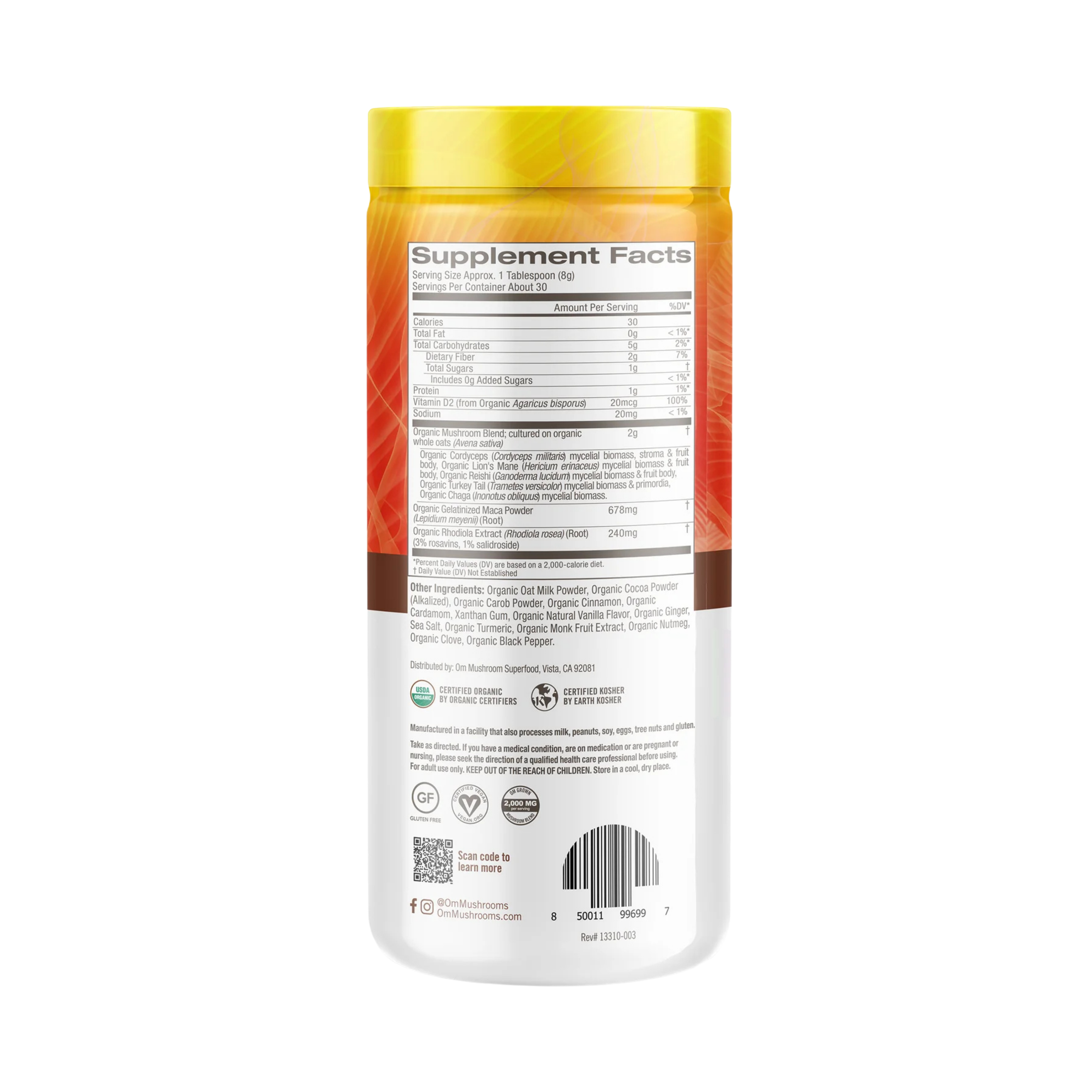 Om Mushrooms, Mushroom Morning Blend, 8.47 Oz, 240 g