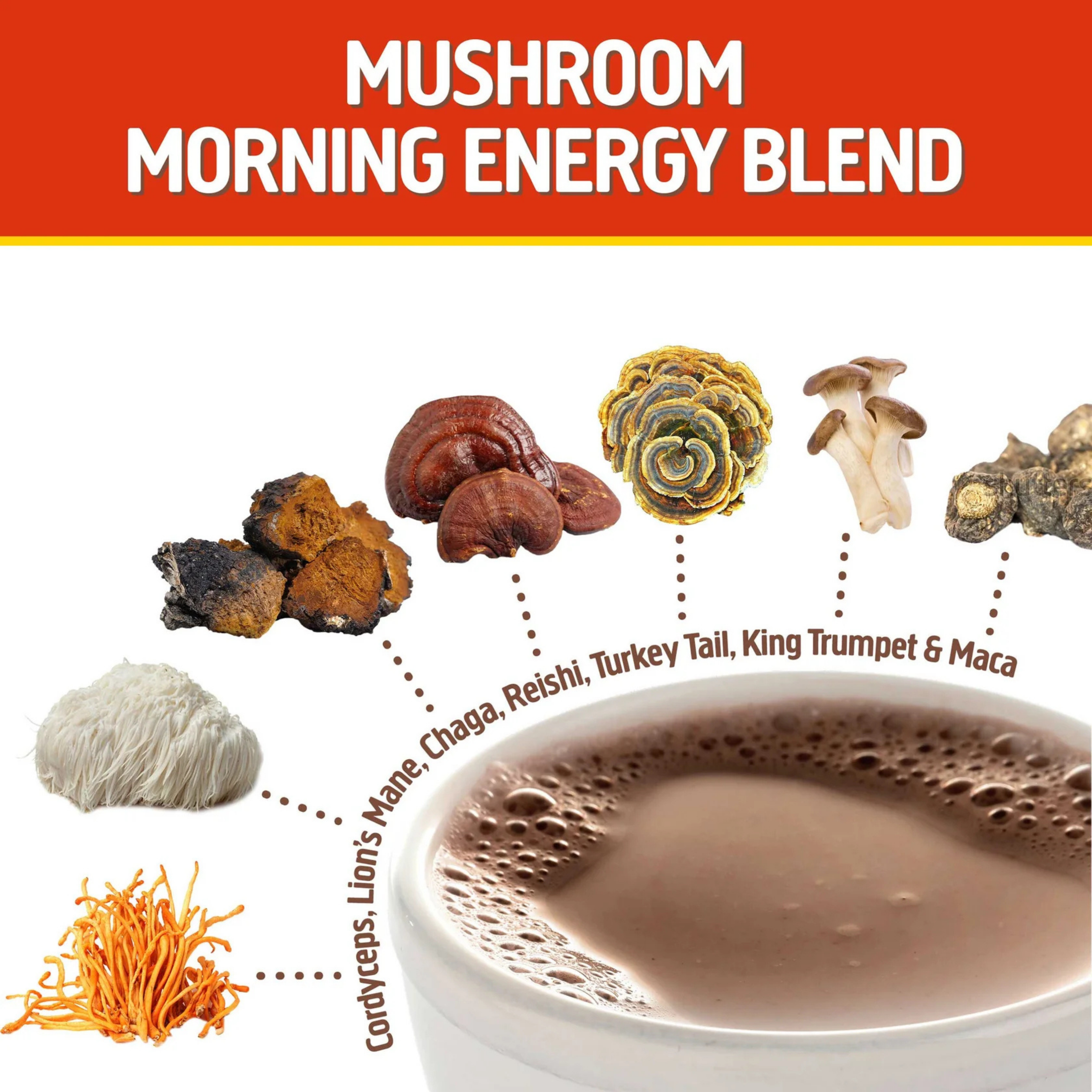 Om Mushrooms, Mushroom Morning Blend, 8.47 Oz, 240 g