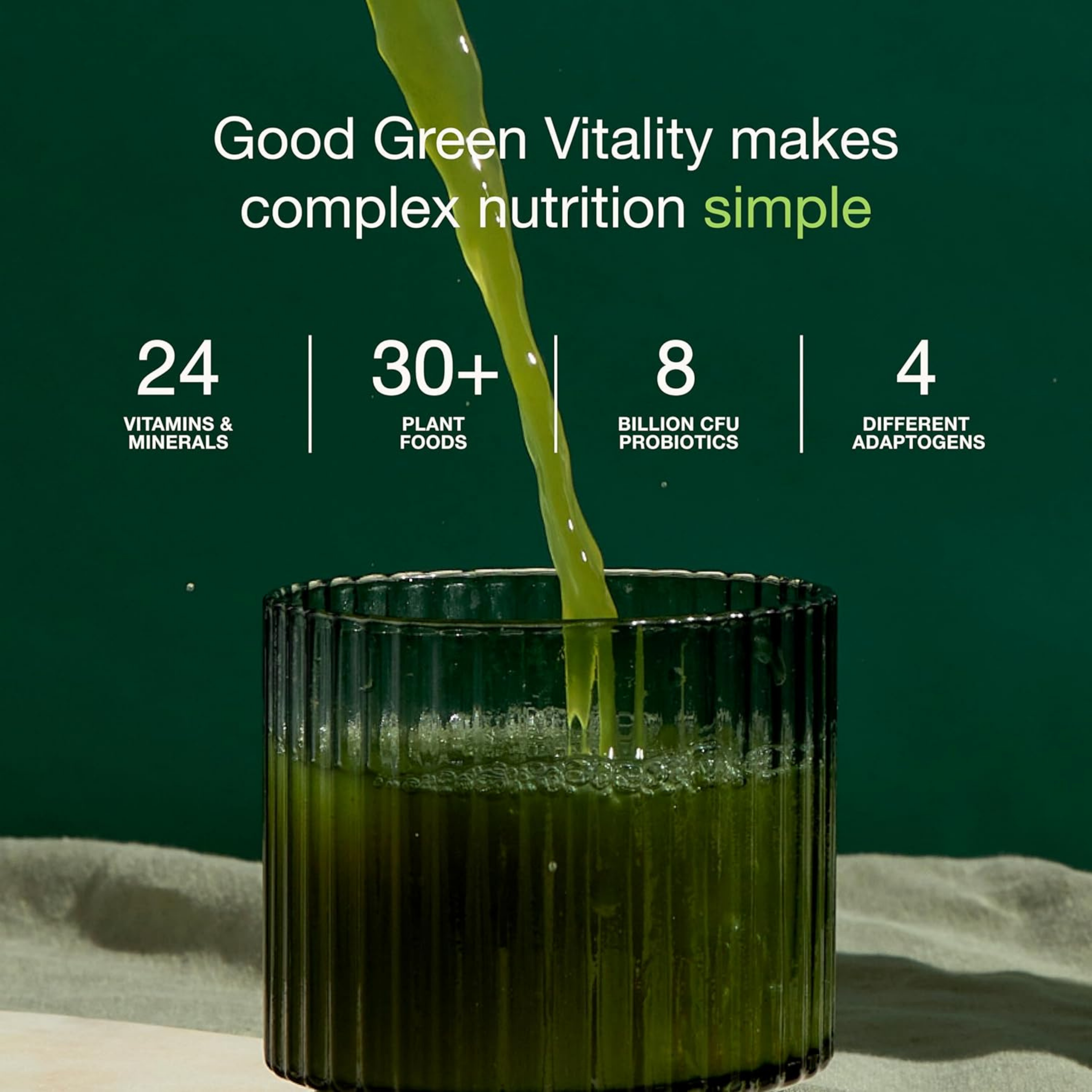 Nuzest, Greens Powder Good Green Vitality, Vegan Multivitamin Supplement, 300 Gm