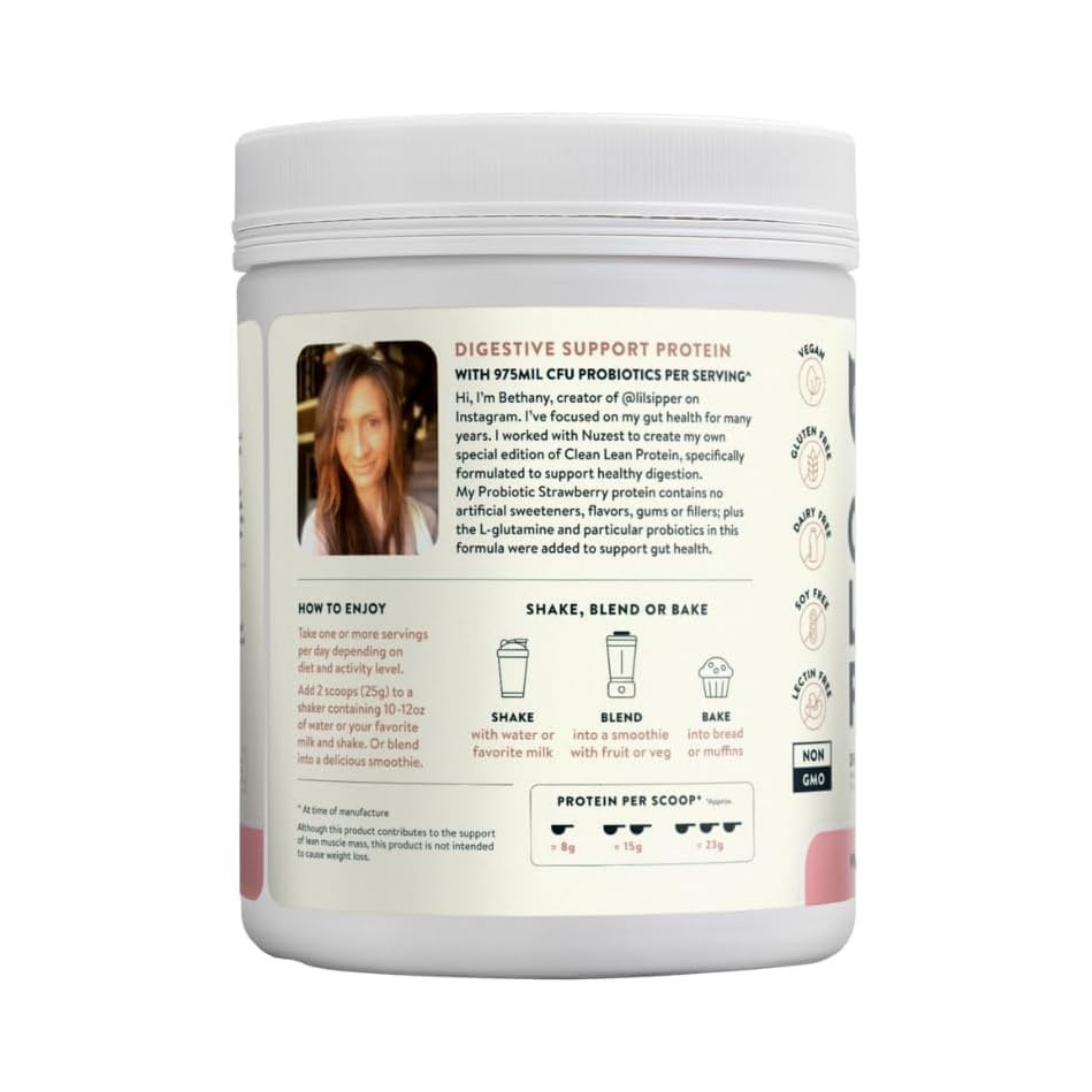 Nuzest, Clean Lean Protein,Strawberry, 20 Servings, 1.1 lb