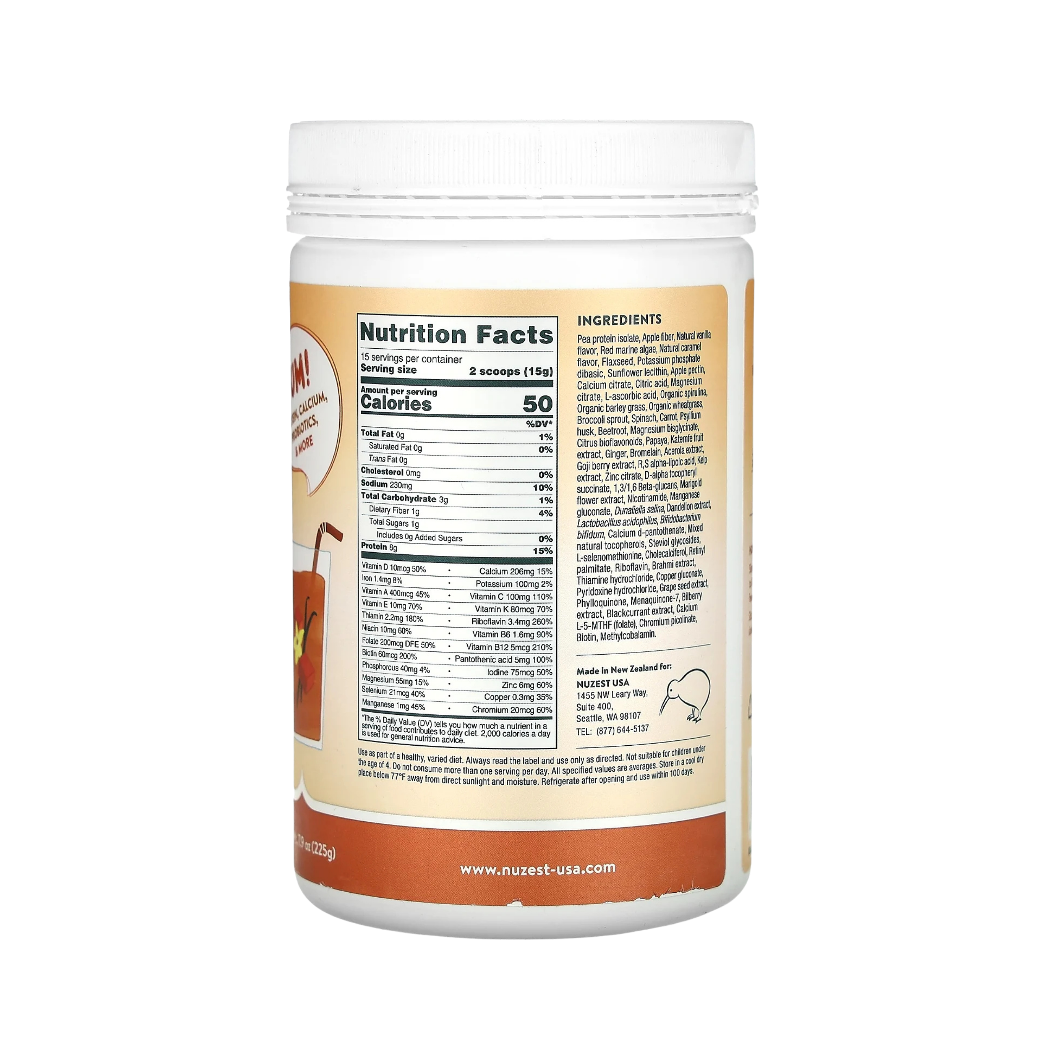 Nuzest, Kids Good Stuff, Multinutrient Drink Mix, Vanilla Caramel, 7.9 Oz
