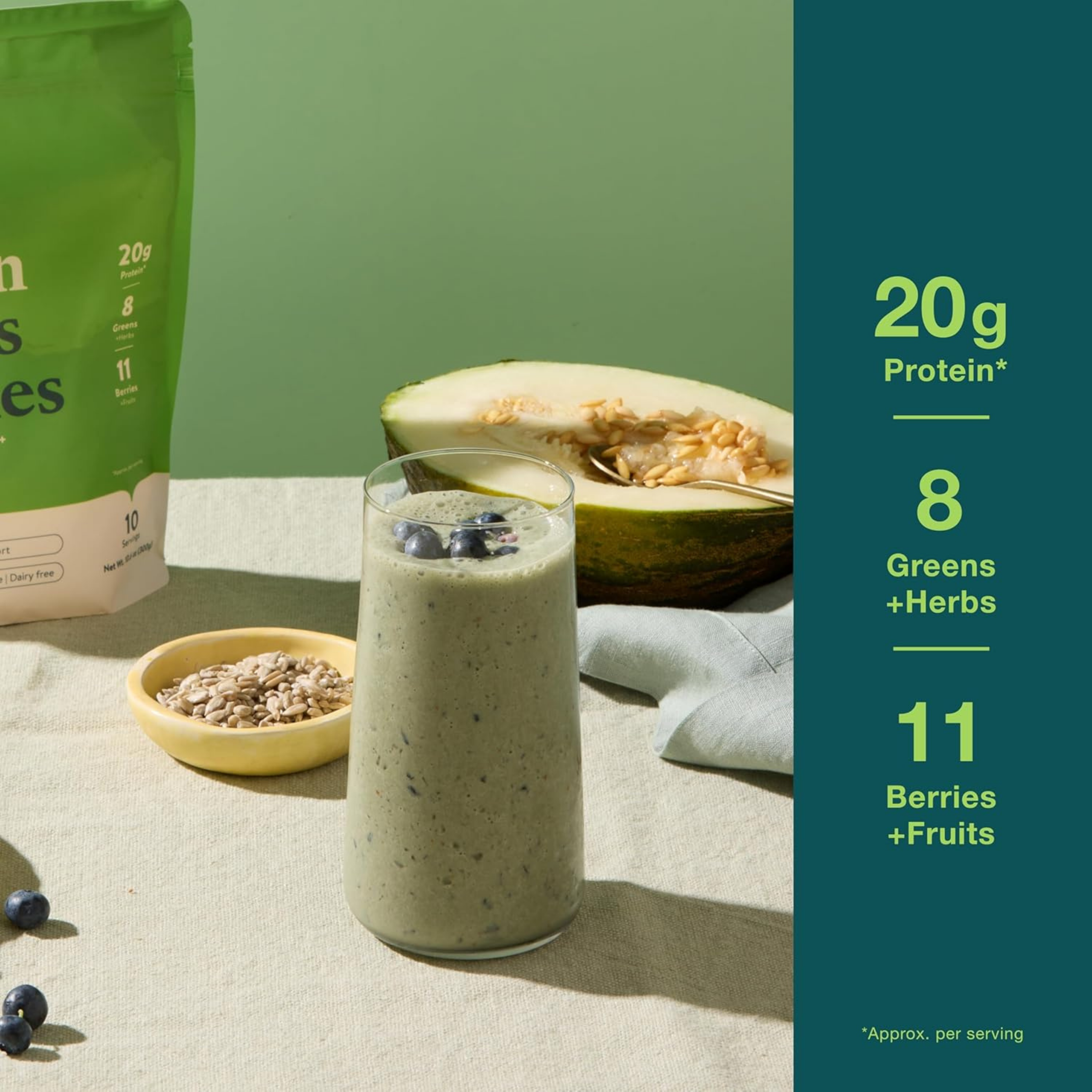 Nuzest, Protein Greens + Berries, Cocoa, 10.6 Oz