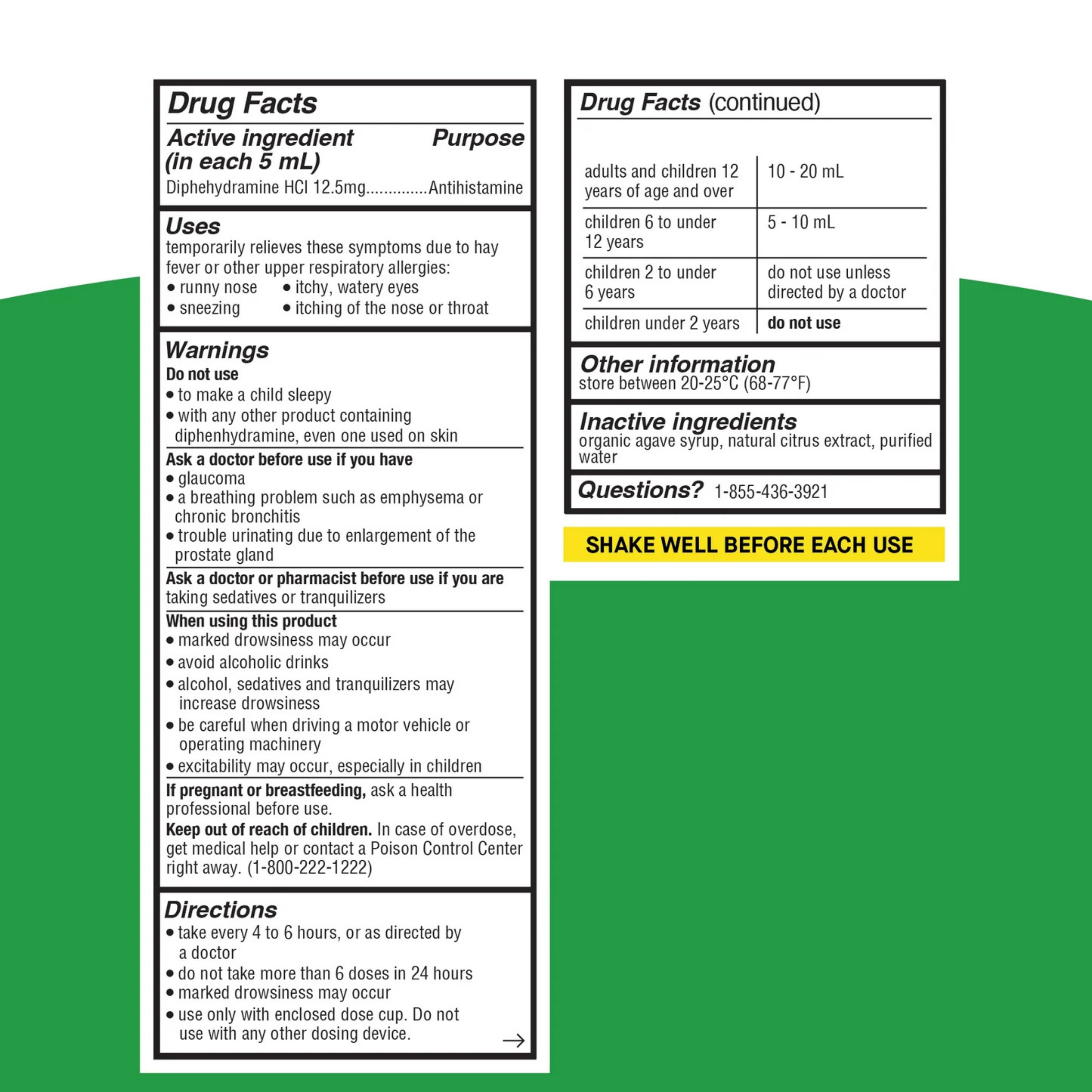 Genexa, Kids' Allergy, Ages 6+, Organic Agave, 4 fl oz, 118 ml