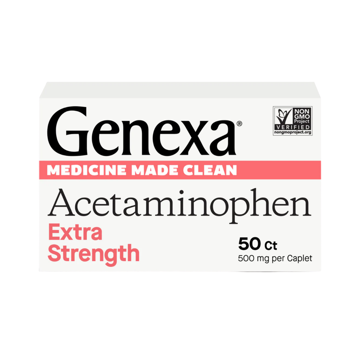 Genexa, Acetaminophen Extra Strength, 500 mg, 50 Capsules