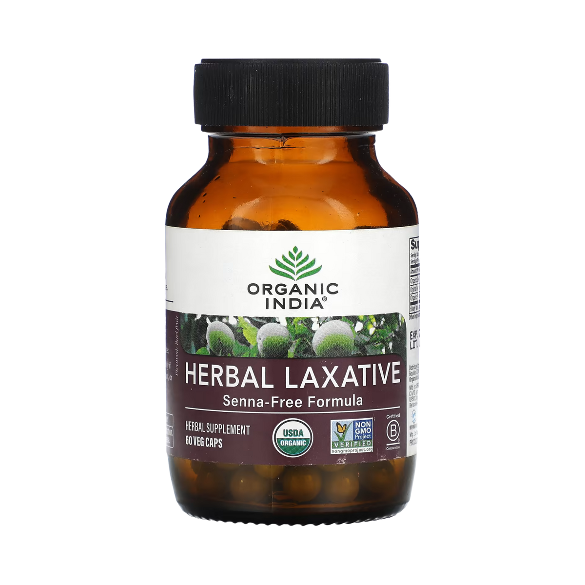 Organic India, Herbal Laxative, Senna Free Formula, 60 Veg Caps