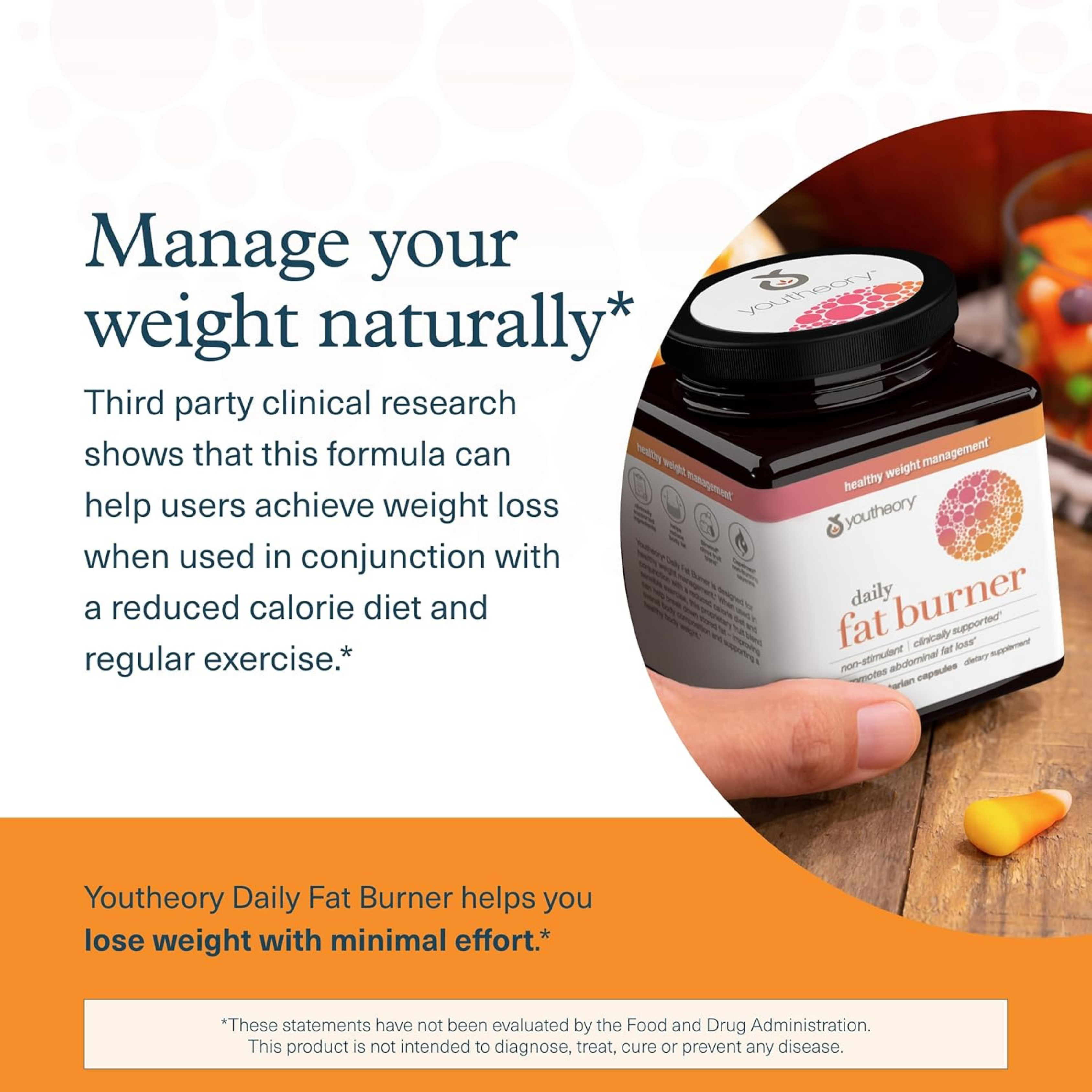 Youtheory, Daily Fat Burner, 60 Vegetarian Capsules