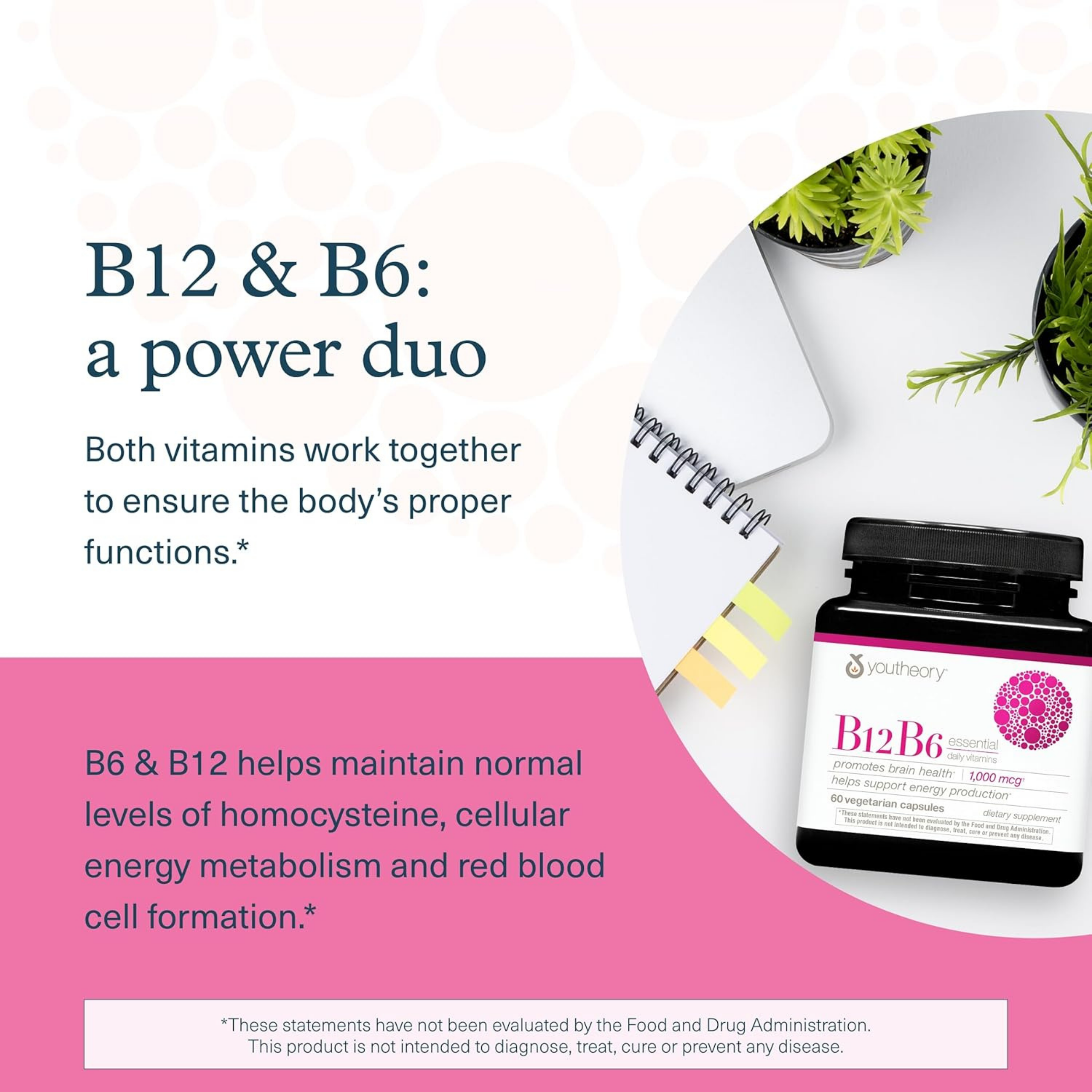 Youtheory, B12 and B6, 60 Vegetarian Capsules