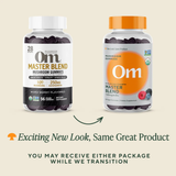 Om Mushrooms, Master Blend, Mushroom Gummies, Mixed Berry, 56 Vegan Gummies