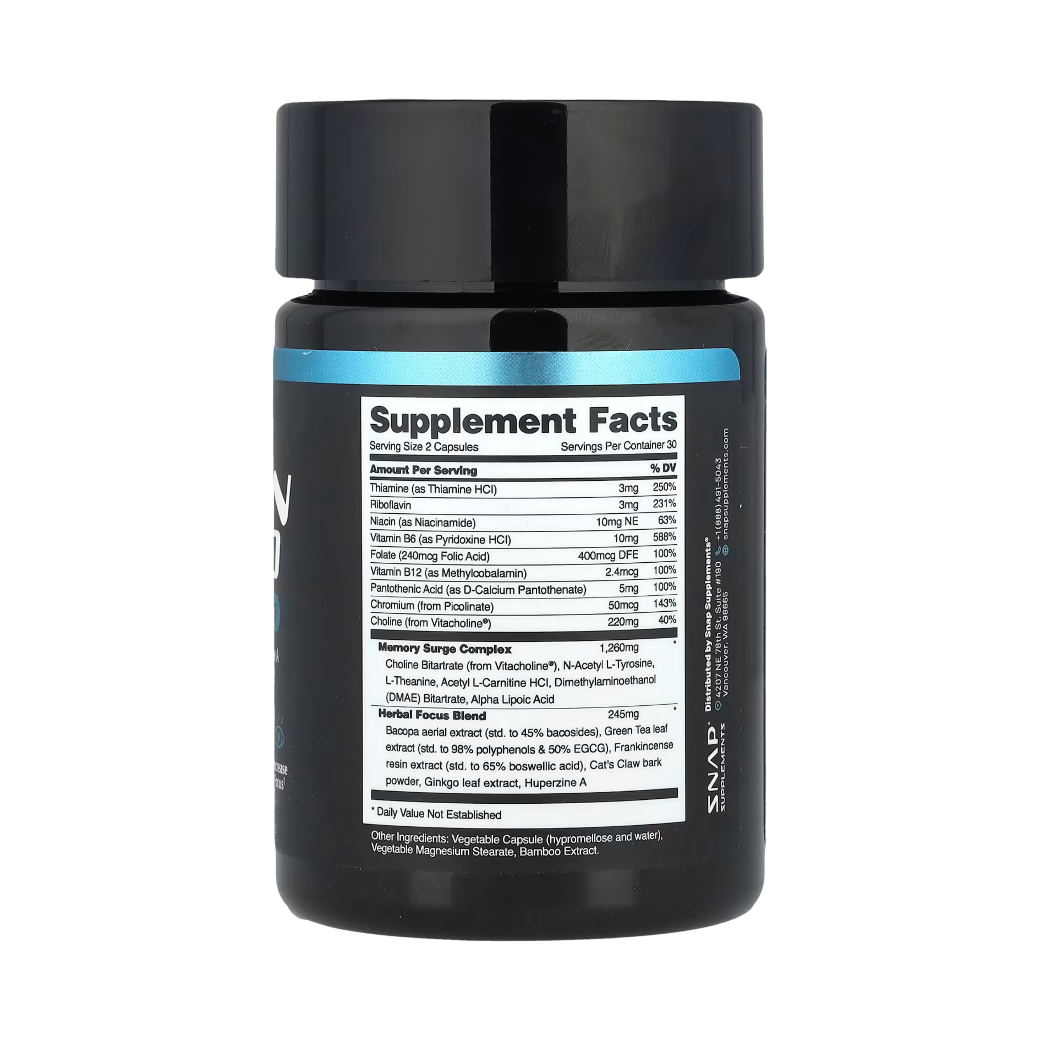 Snap Supplements, Brain Food, 60 Capsules