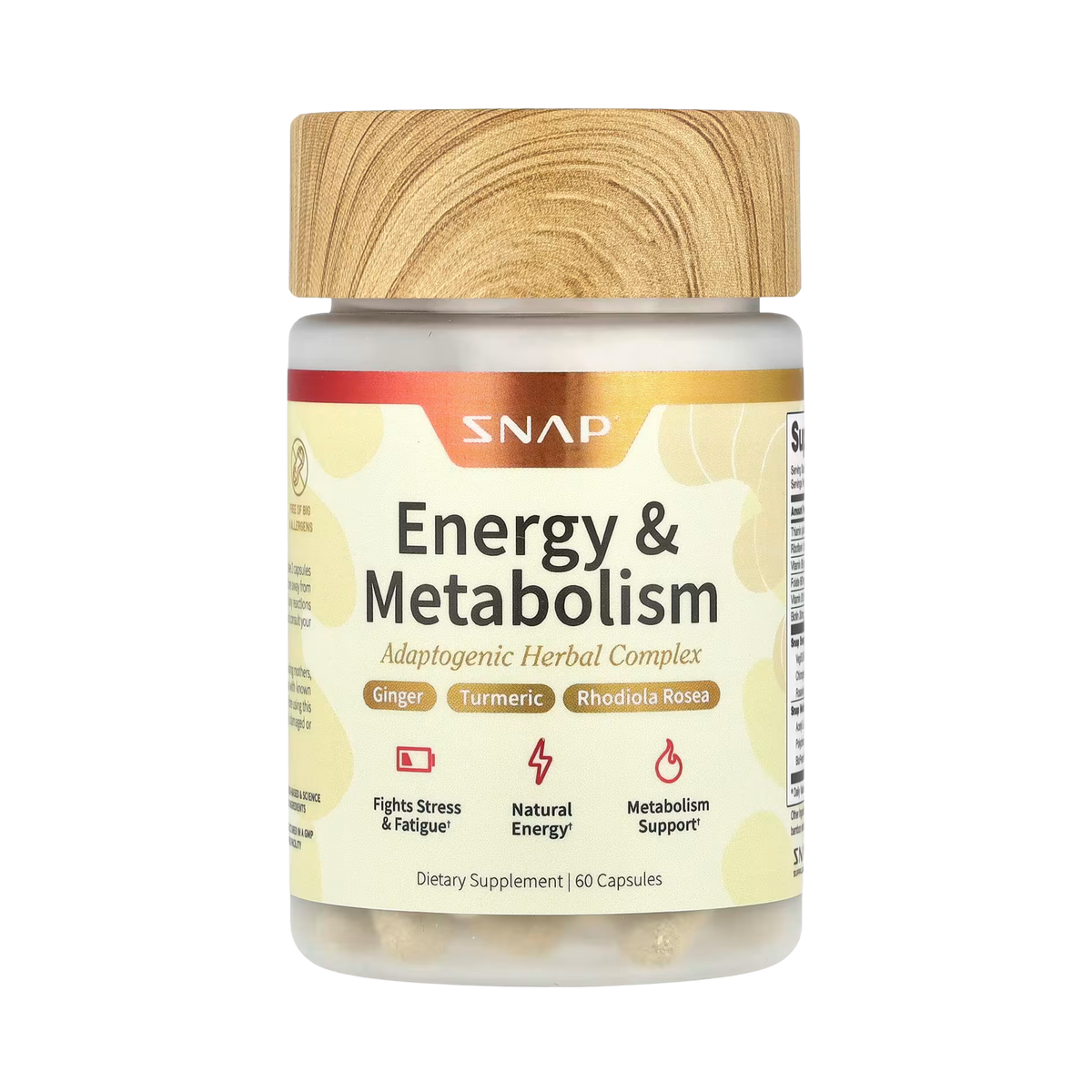 Snap Supplements, Energy & Metabolism, 60 Capsules