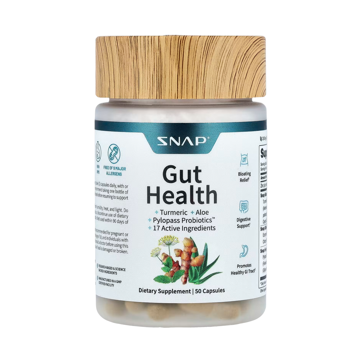 Snap Supplements, Gut Health, 50 Capsules