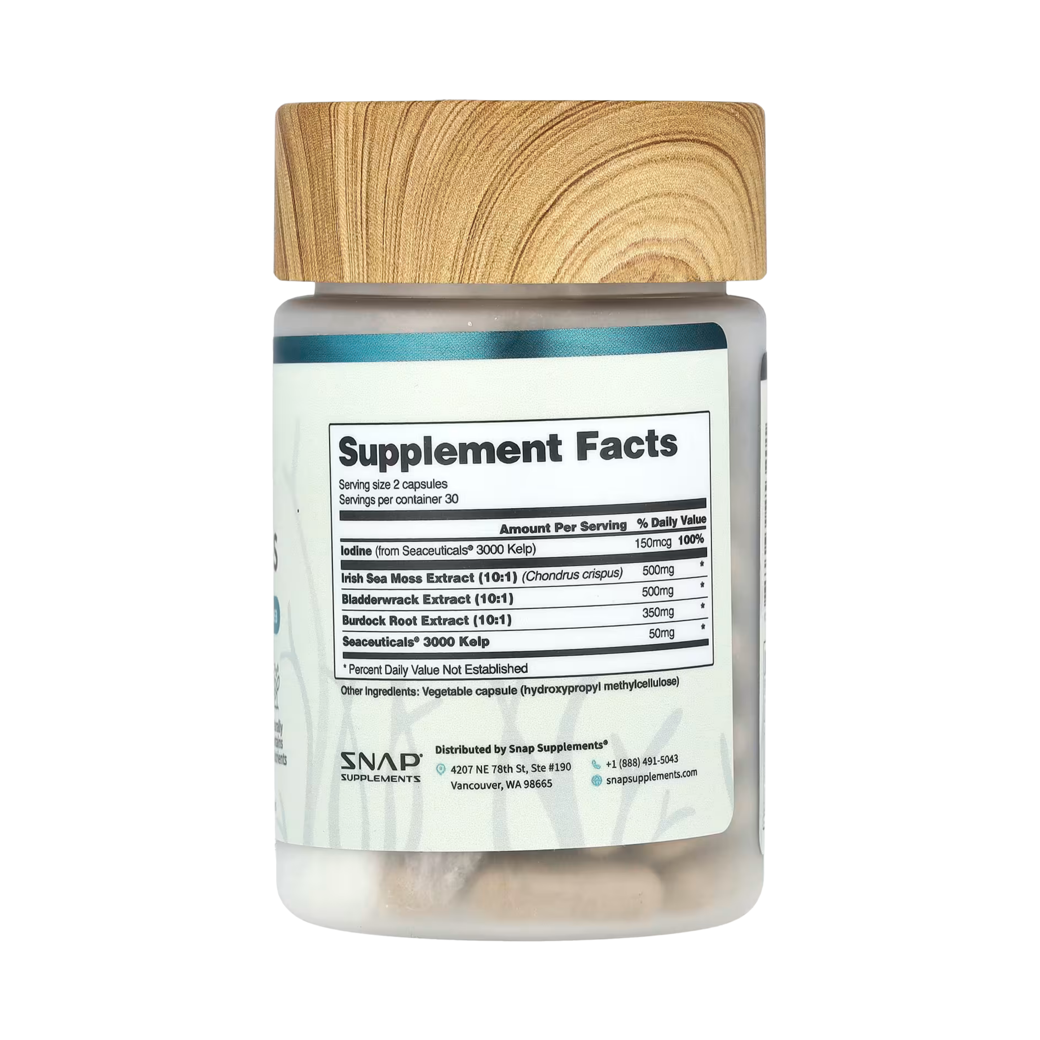 Snap Supplements, Irish Sea Moss, 60 Capsules