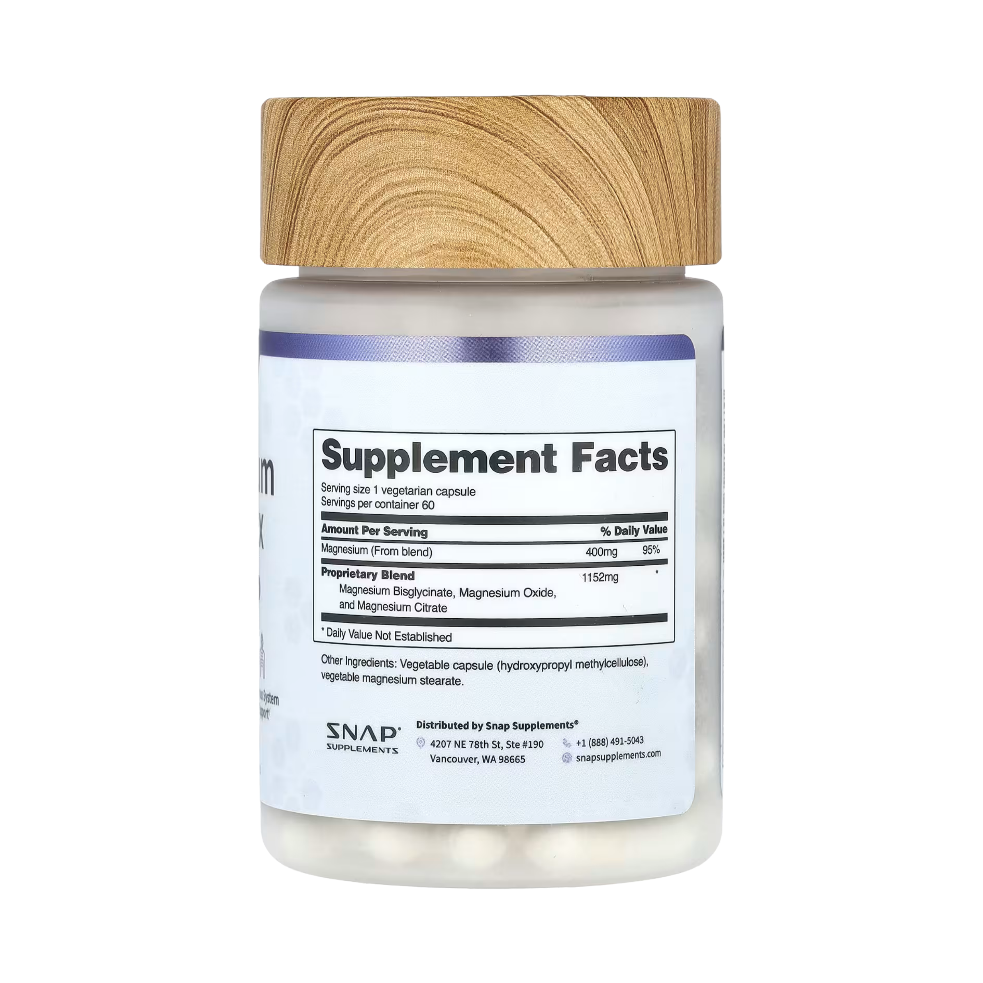 Snap Supplements, Magnesium Complex, 60 Capsules