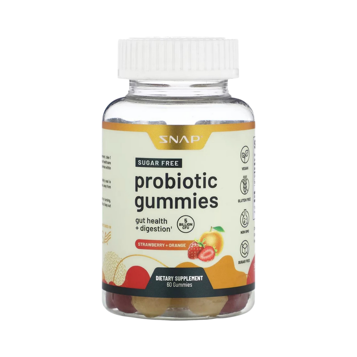 Snap Supplements, Sugar-Free Probiotic Gummies, 60 Gummies