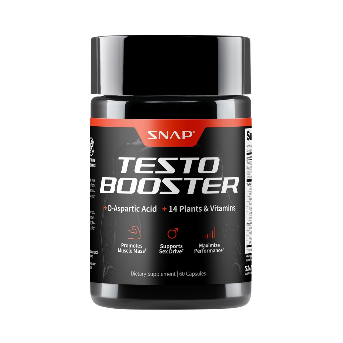 Snap Supplements, Testo Booster, 60 Capsules