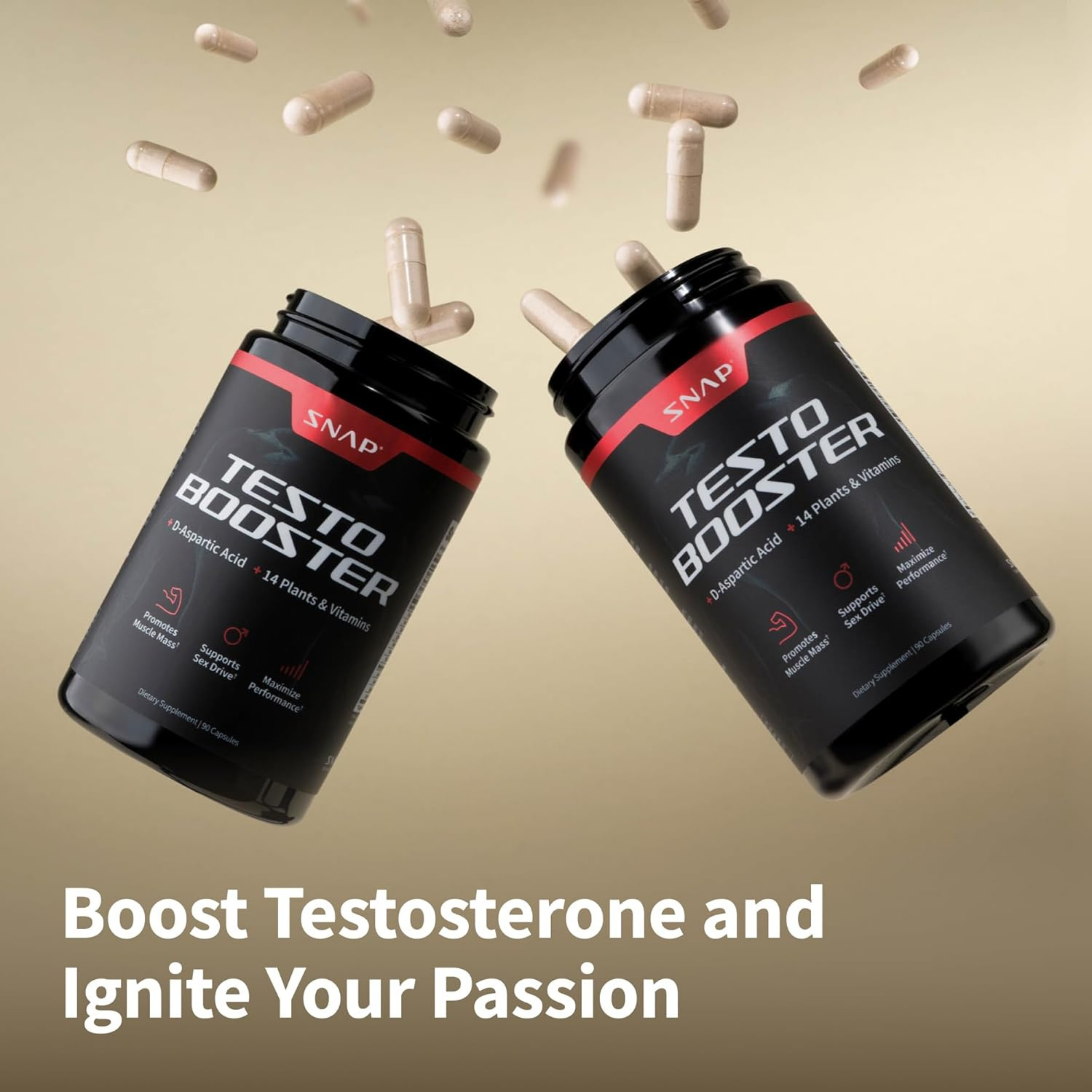 Snap Supplements, Testo Booster, 60 Capsules