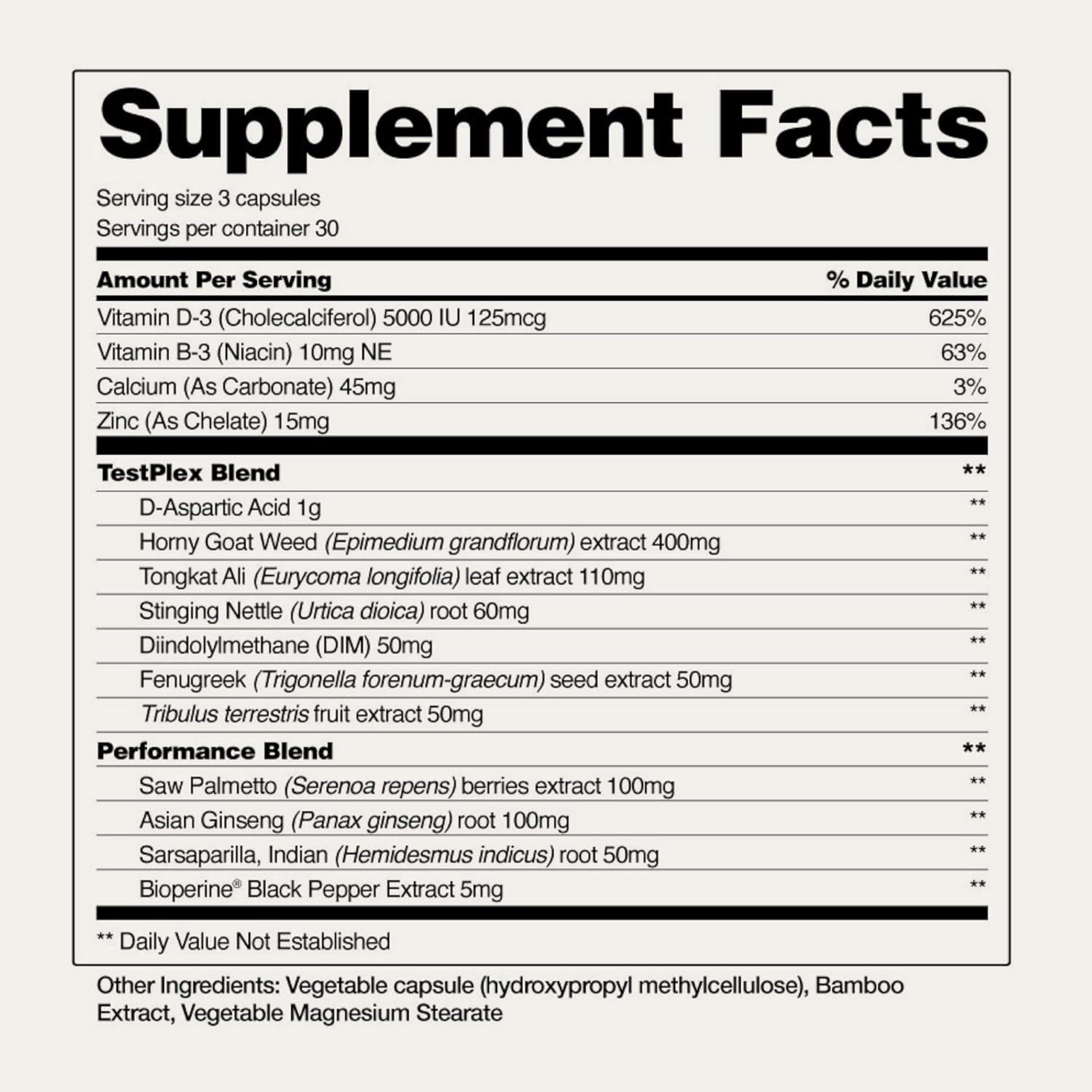Snap Supplements, Testo Booster, 60 Capsules