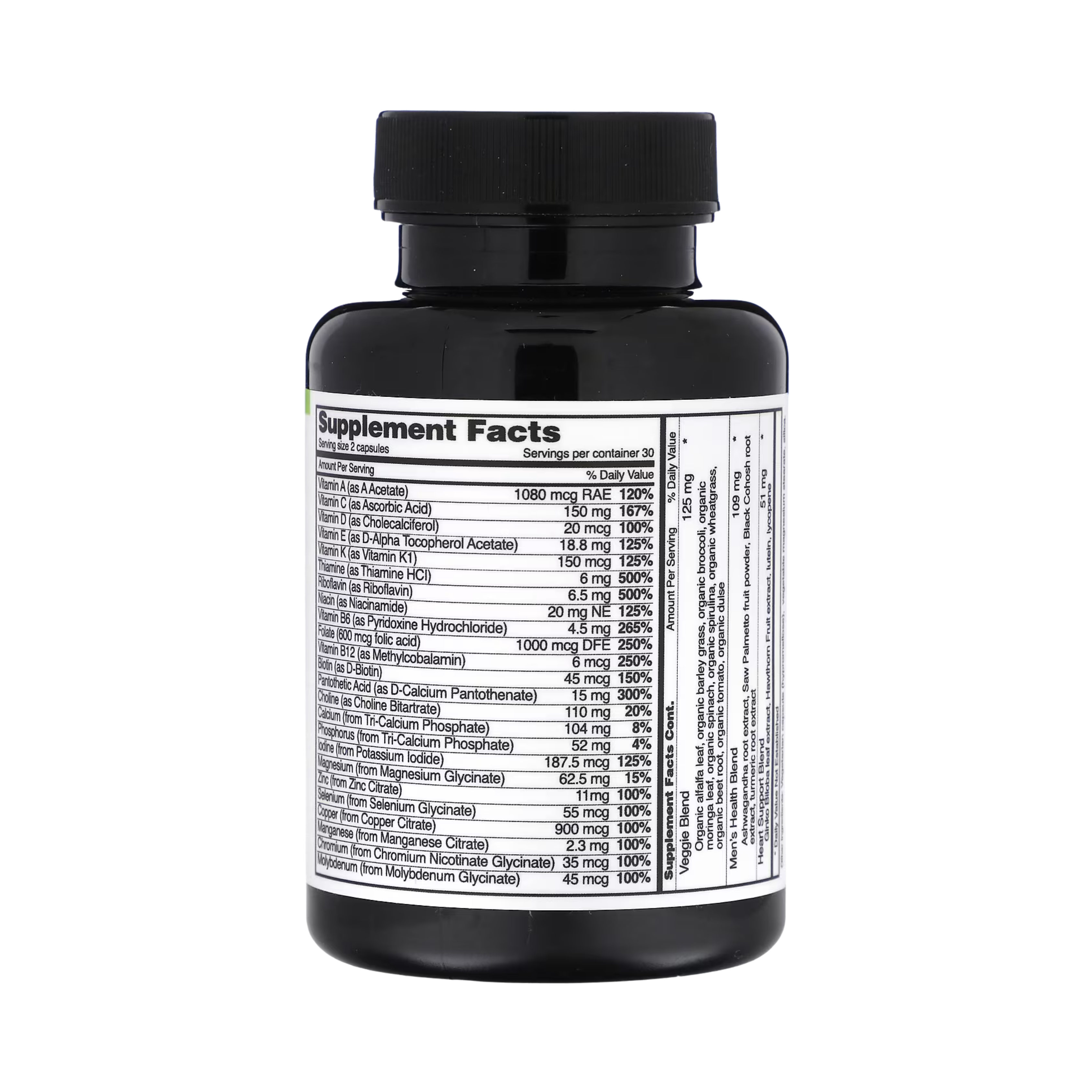 Snap Supplements, Men's Daily Multi Vitamin, 60 Capsules
