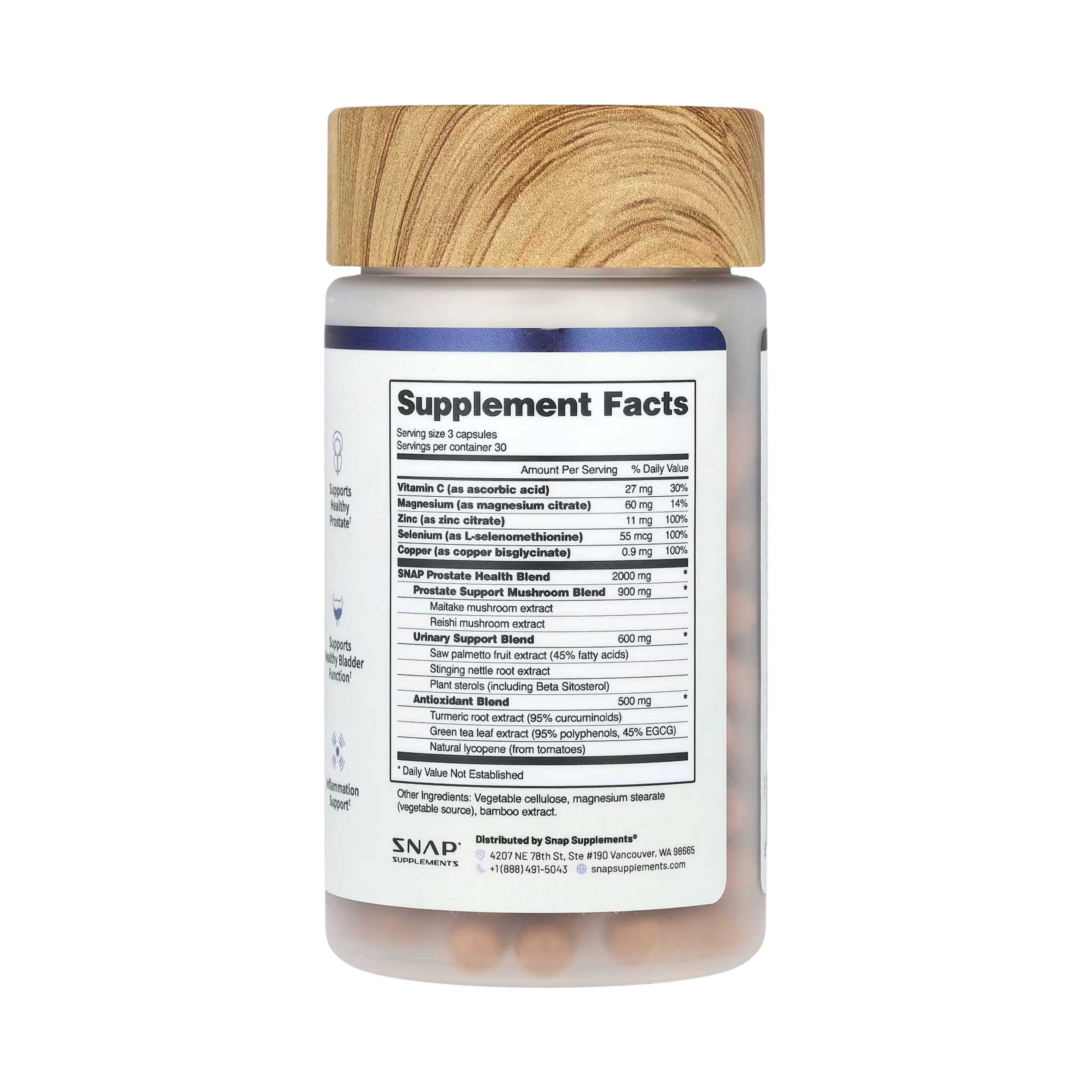 Snap Supplements, Prostate Health, 90 Capsules