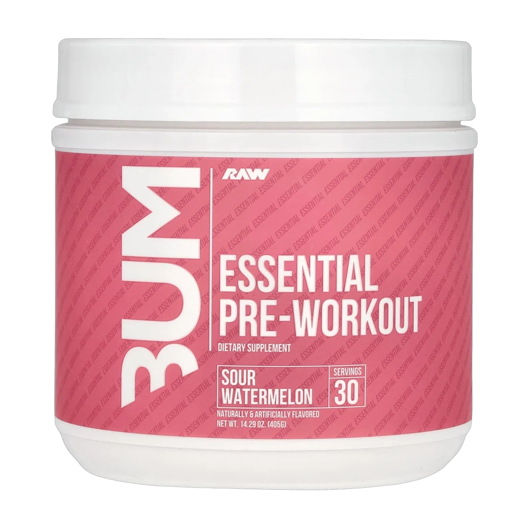 Raw Nutrition, Bum, Essential Pre-Workout, Sour Watermelon, 14.29 oz (405 g)