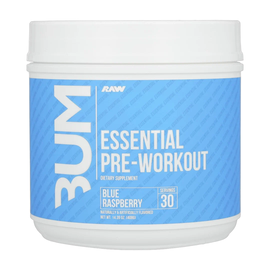 Raw Nutrition, Bum Essentials, Essential Pre-Workout, Blue Raspberry, 14.81 oz (420 g)